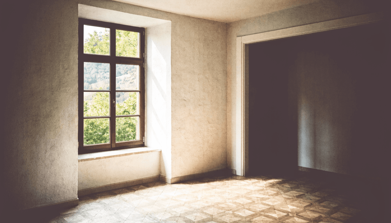 Pièce d'un logement avant remise en état